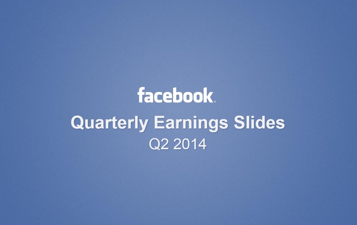 Facebook Börsenbericht Q2 2014
