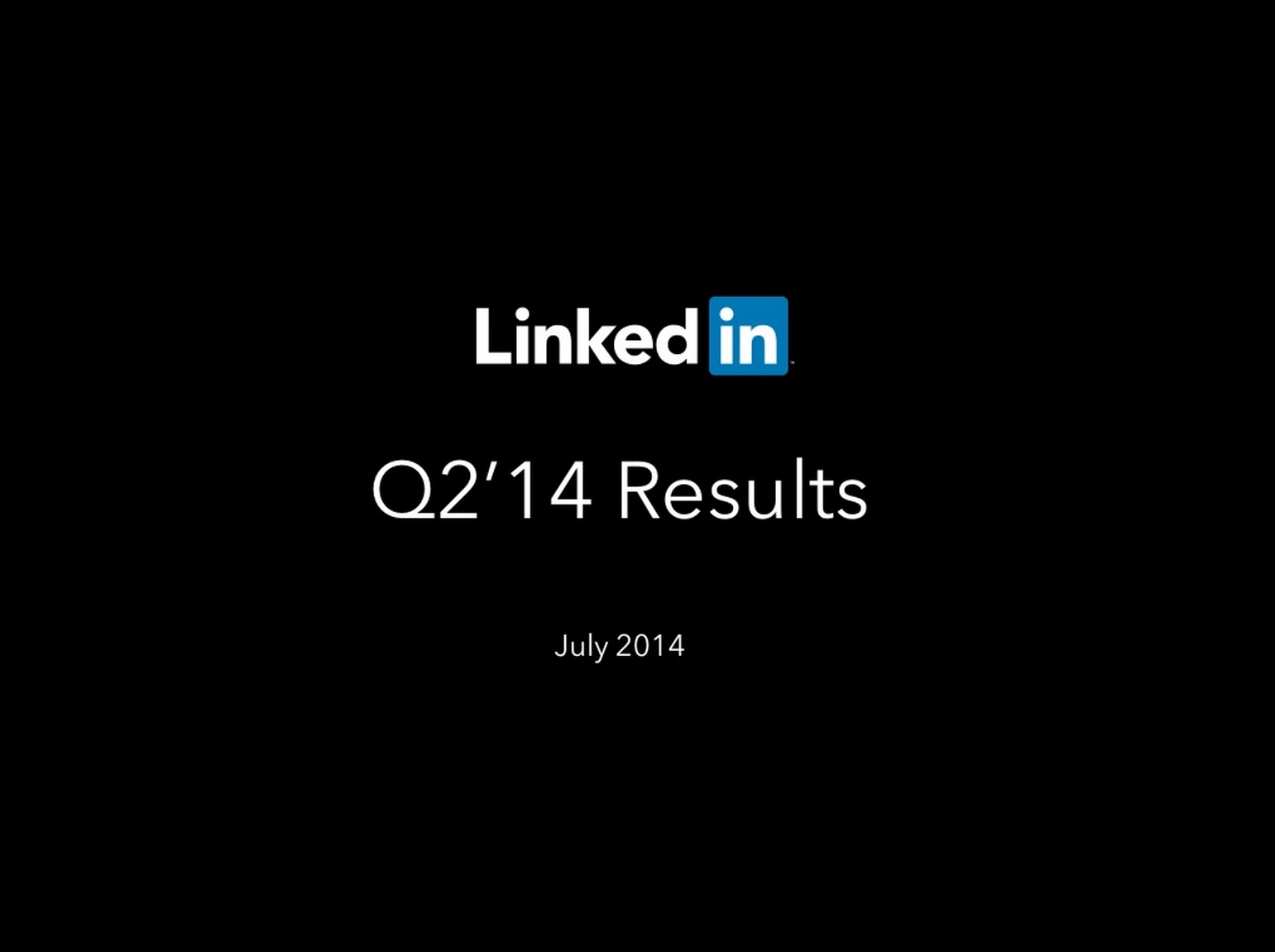 LinkedIn Quartalszahlen Q2 2014