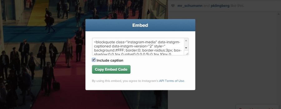 Instagram Caption Embed