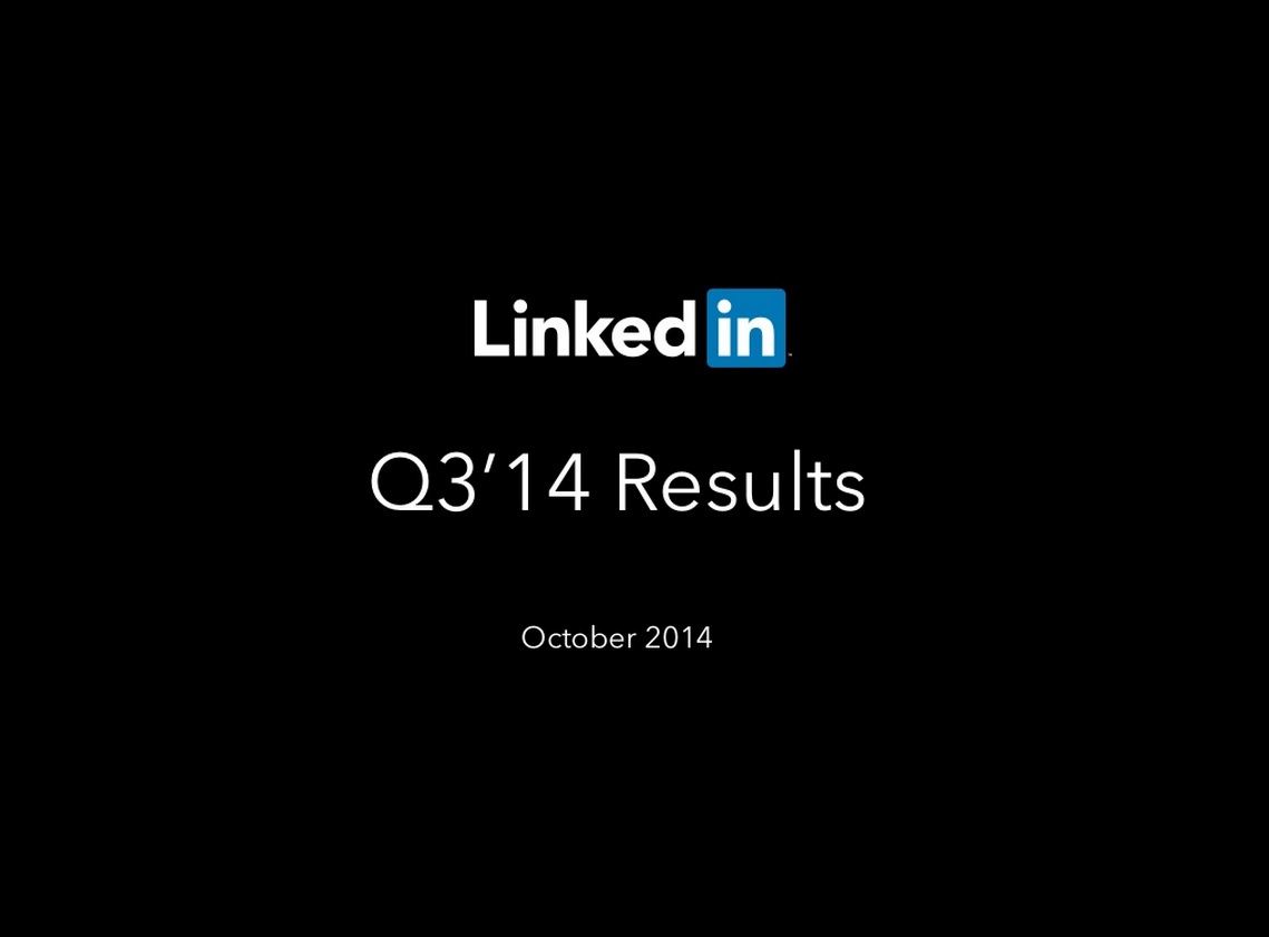 LinkedIn Q3 Results