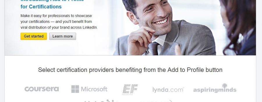 LinkedIn Add To Profile Certification