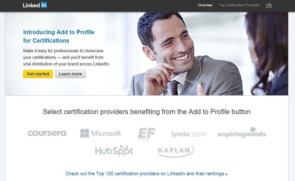 LinkedIn Add To Profile Certification