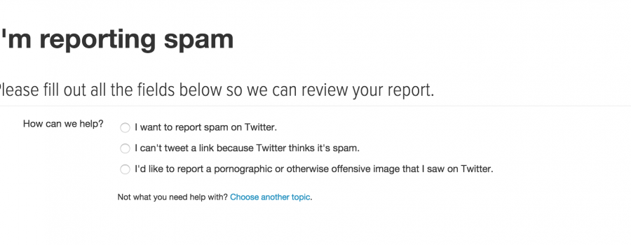 Twitter Reporting Spam