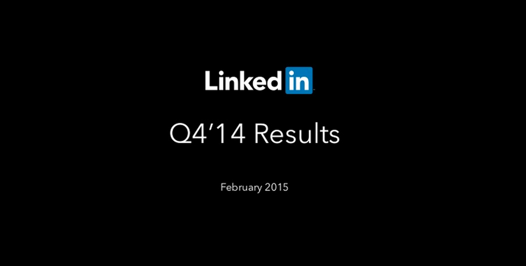 LinkedIn Quartalszahlen Q4 2014