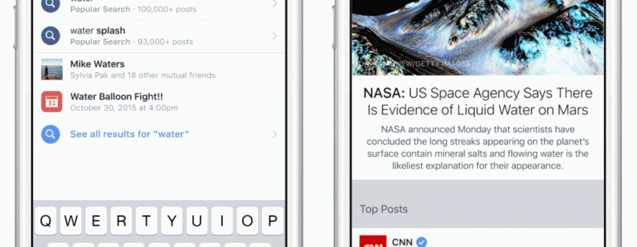 facebook suche update