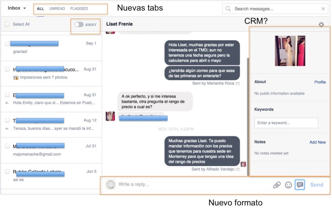facebook pages messaging admin panel