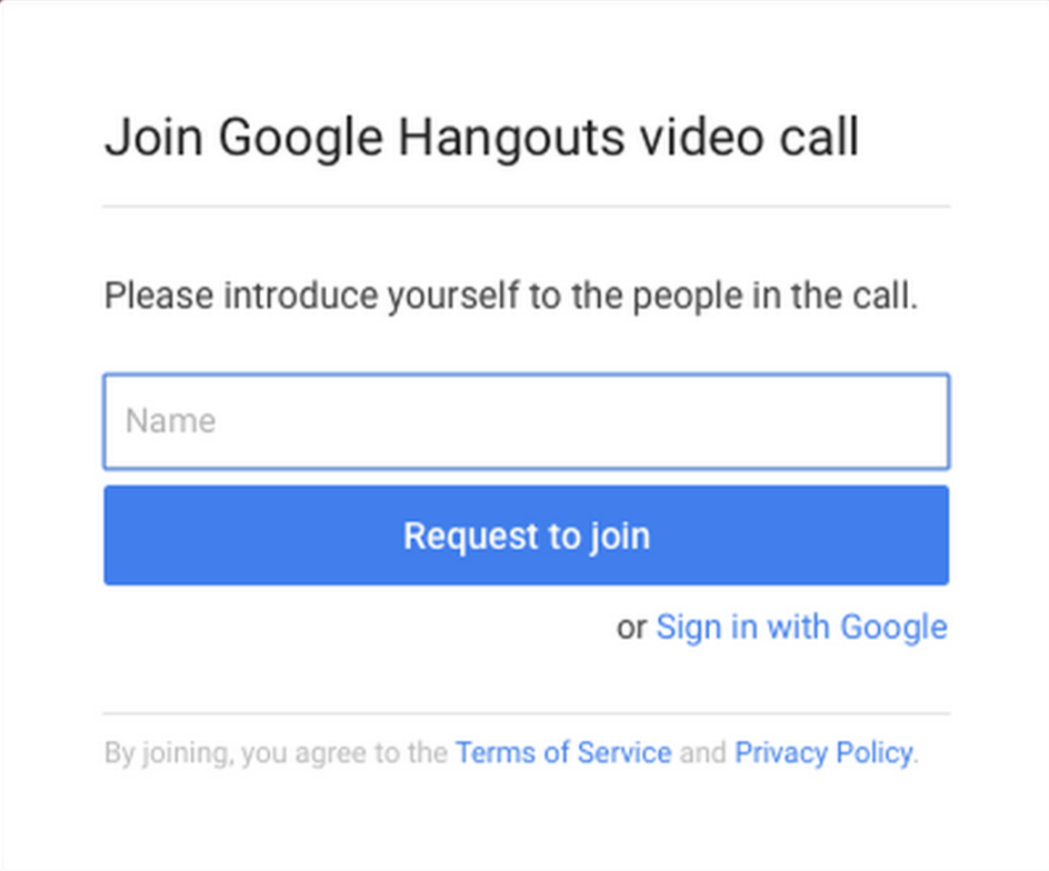 google hangouts gast