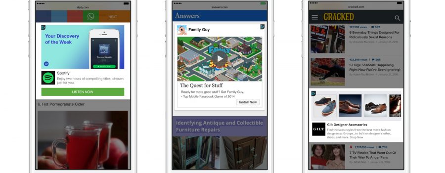 facebook audience network mobile webseite
