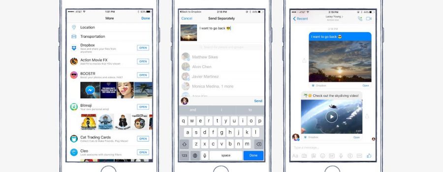 facebook messenger dropbox integration