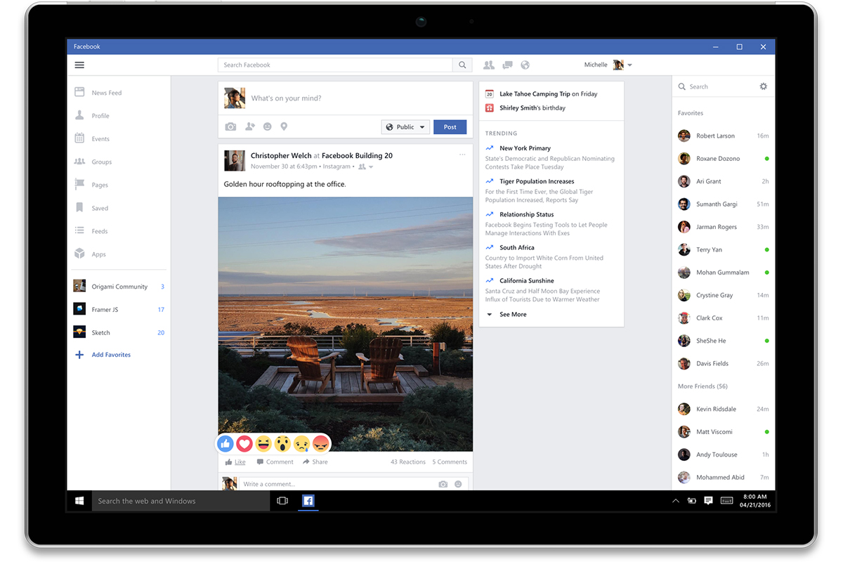 facebook windows 10-app