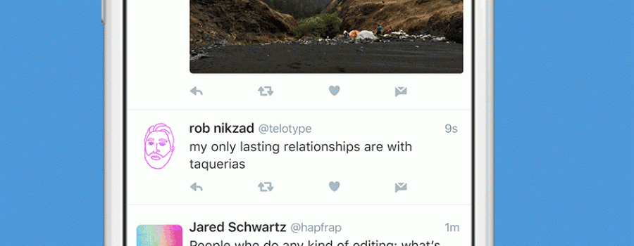 twitter message button