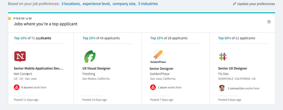linkedin top-applicant