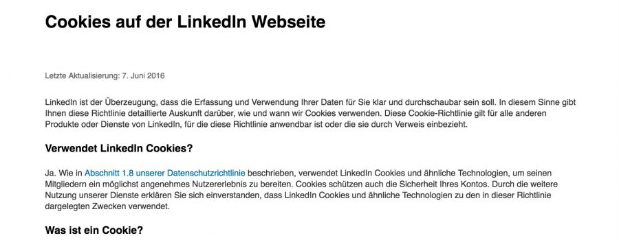 LinkedIn Cookie Policy