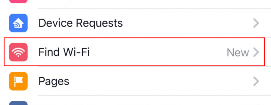 facebook find wi-fi