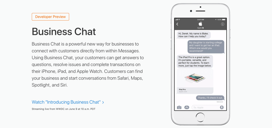 apple business chat