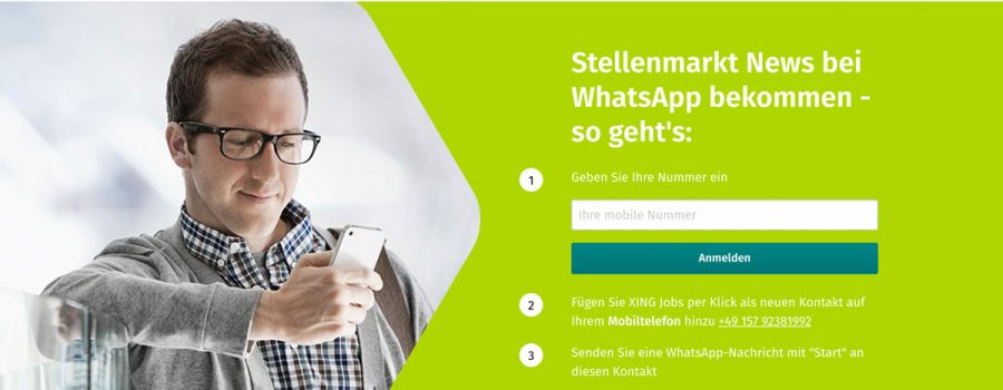 xing stellenmarkt whatsapp-kanal