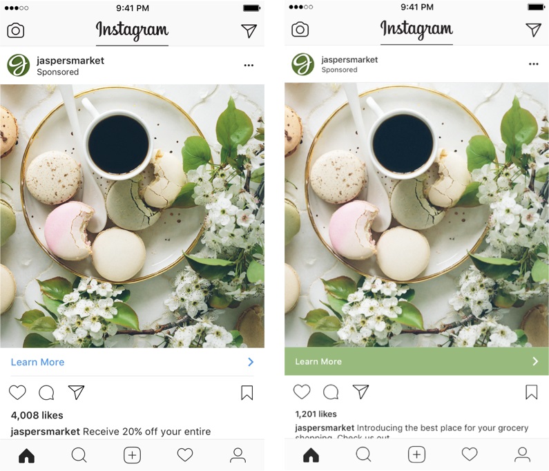 instagram call to action-buttons