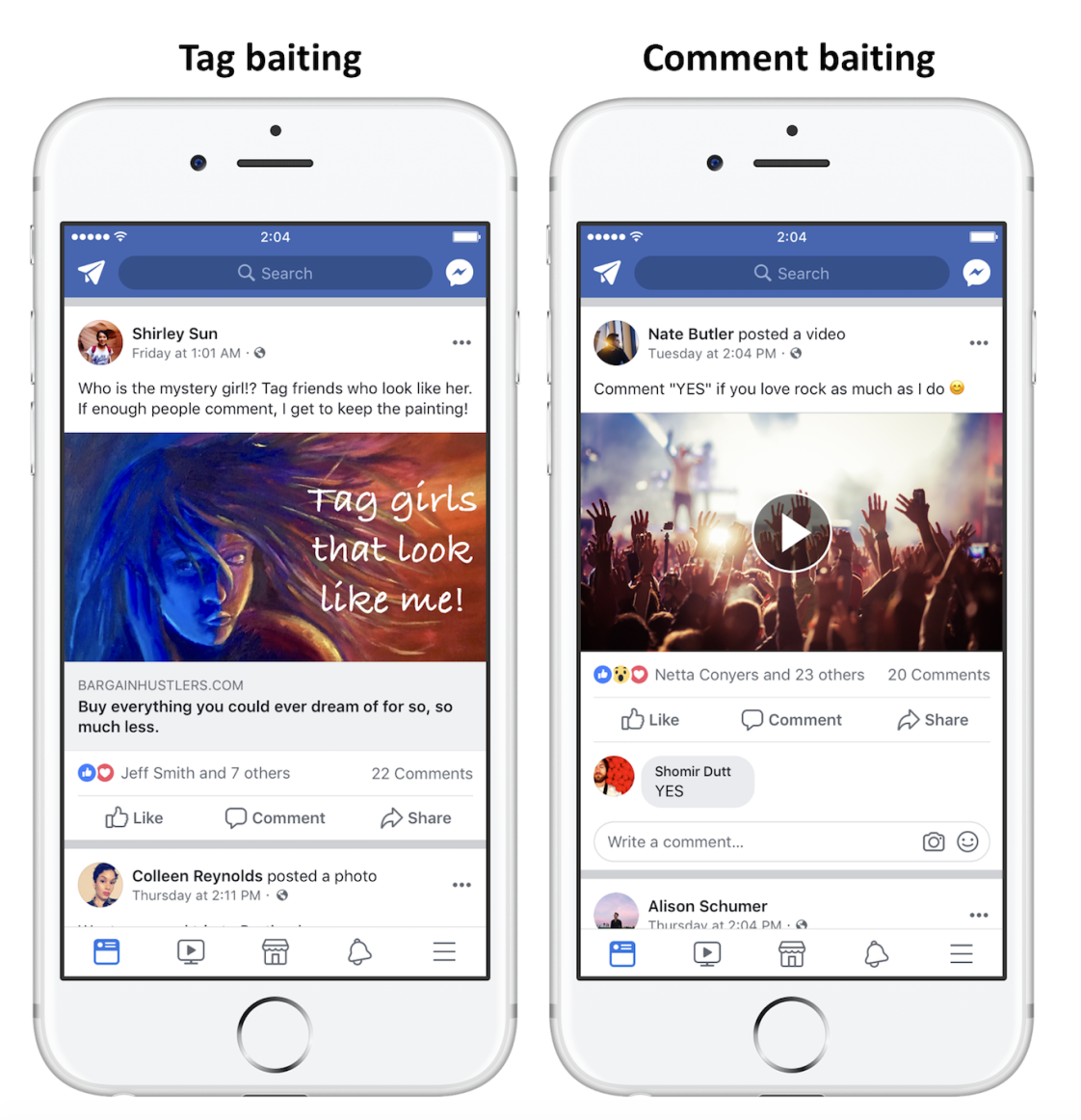 facebook newsfeed engagement bait
