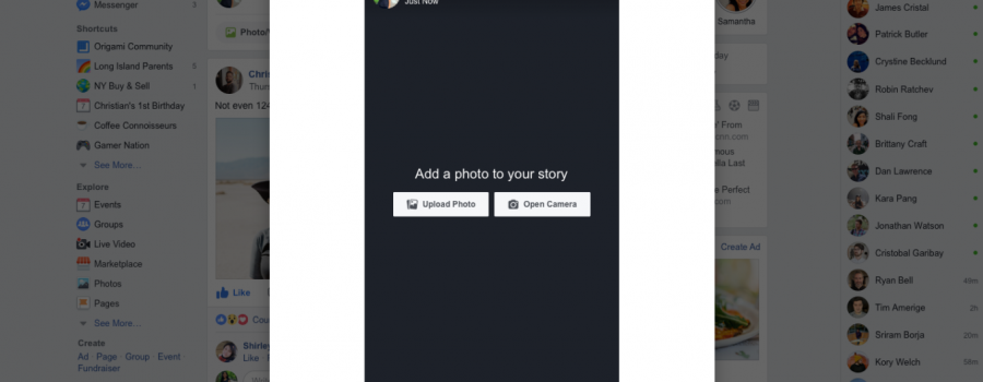facebook stories desktop