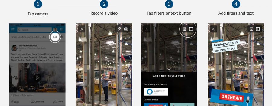 linkedin videos filter text