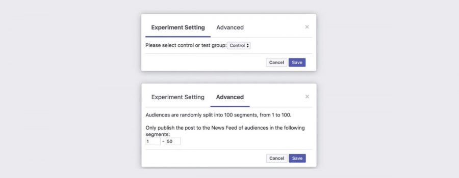 facebook a/b-tests seiten