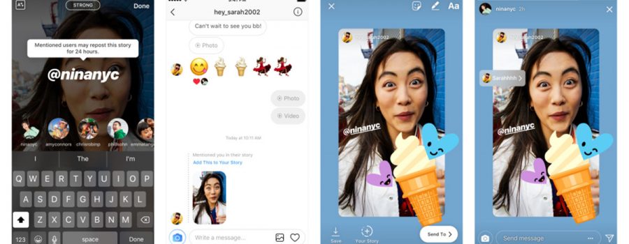 instagram @mention sharing