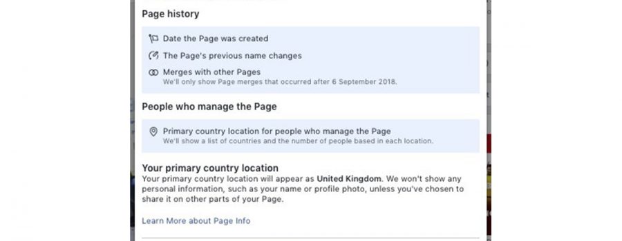 facebook seiteninformationen