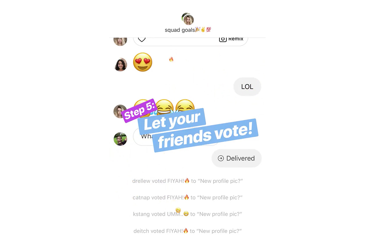 instagram umfrage-sticker direct