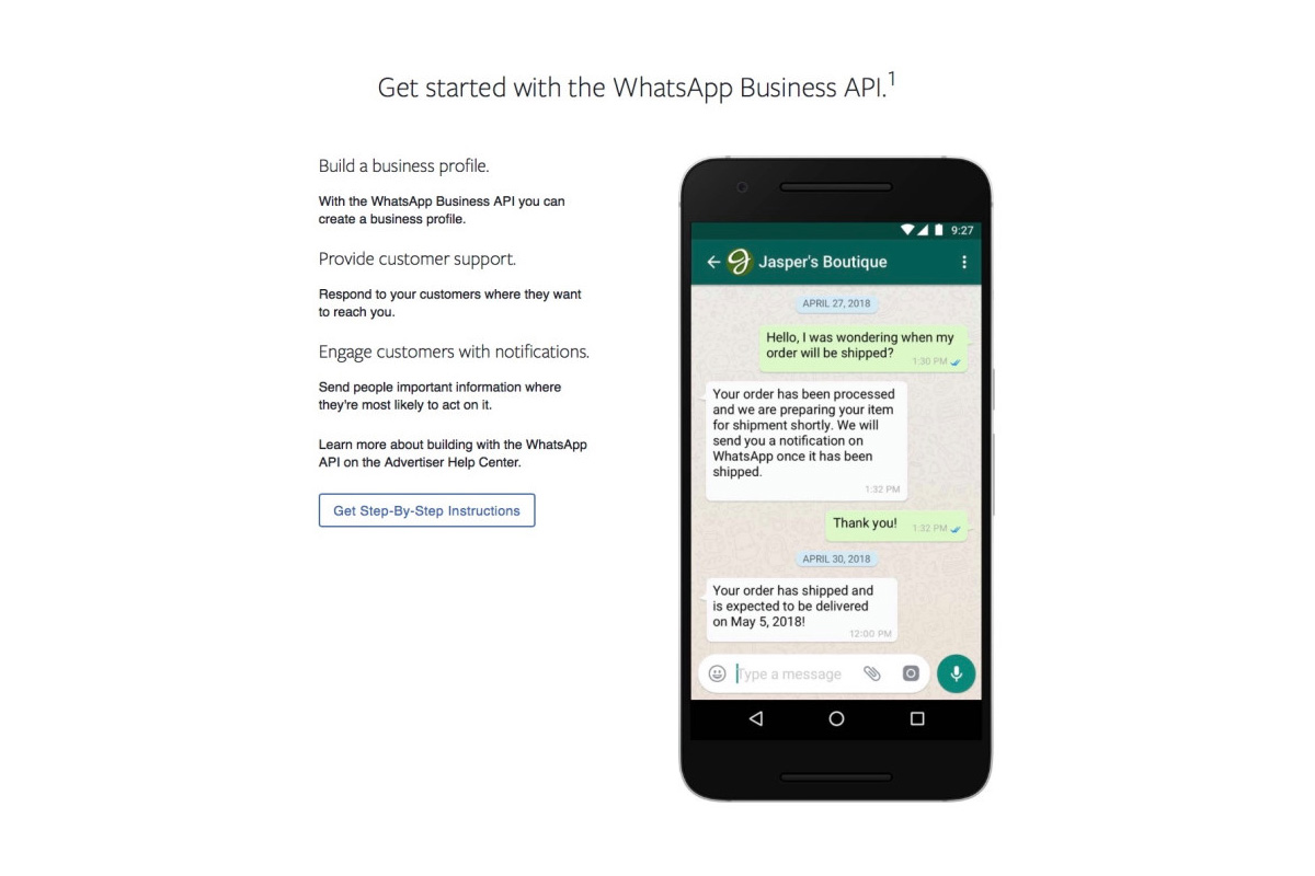 whatsapp business-api