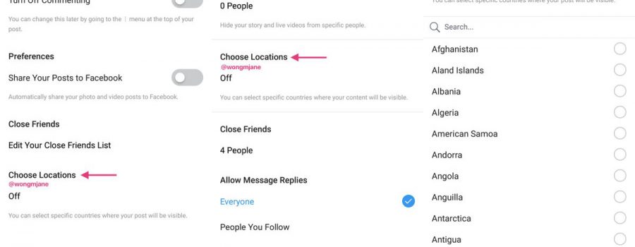 instagram geofencing