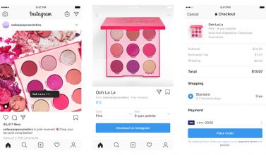 instagram checkout
